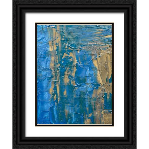 Abstract 50 Black Ornate Wood Framed Art Print with Double Matting by Lee, Rachel