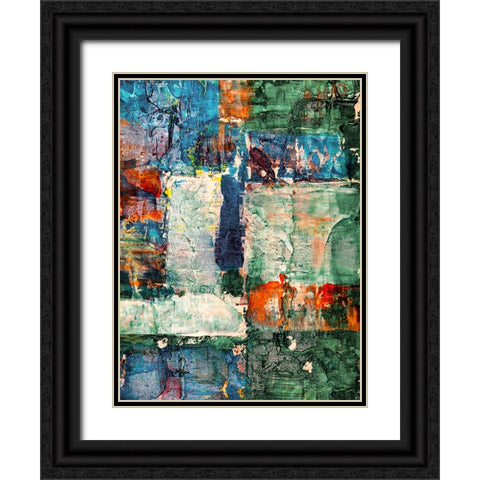 Abstract 52 Black Ornate Wood Framed Art Print with Double Matting by Lee, Rachel
