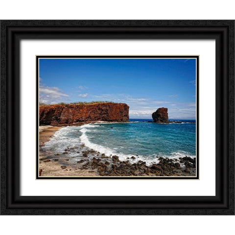 Beach 23 Black Ornate Wood Framed Art Print with Double Matting by Lee, Rachel