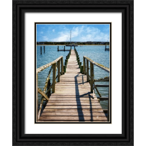 Beach 28 Black Ornate Wood Framed Art Print with Double Matting by Lee, Rachel