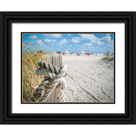 Beach 4 Black Ornate Wood Framed Art Print with Double Matting by Lee, Rachel