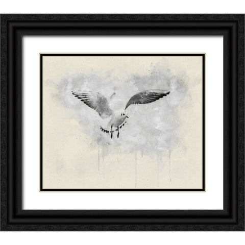 Bird 14 Watercolor Black Ornate Wood Framed Art Print with Double Matting by Lee, Rachel