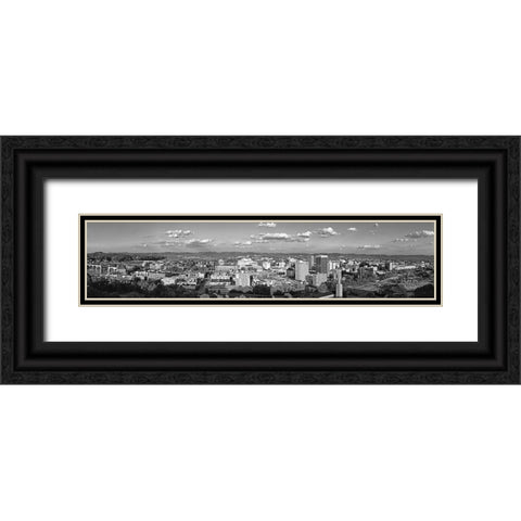 Cameron Hill View BW Black Ornate Wood Framed Art Print with Double Matting by Lee, Rachel