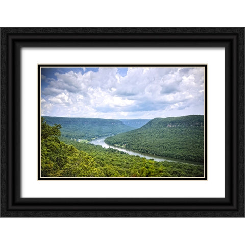Canyon View Black Ornate Wood Framed Art Print with Double Matting by Lee, Rachel