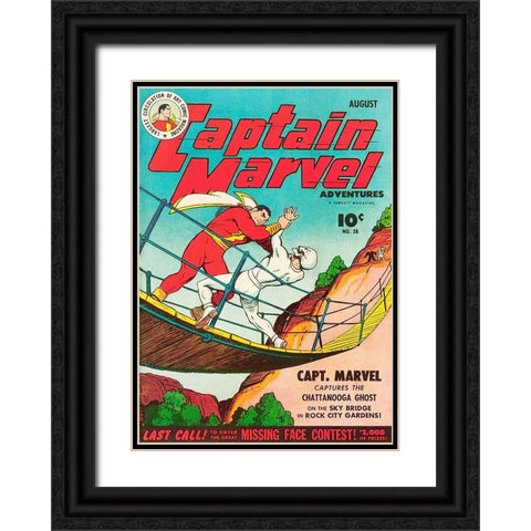 Captain Marvel Chattanooga Black Ornate Wood Framed Art Print with Double Matting by Lee, Rachel