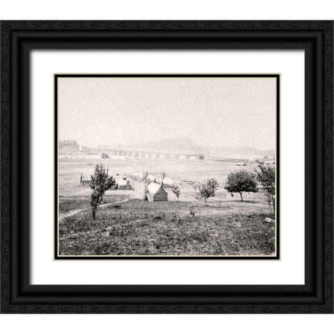 Chattanooga 1861 2 Black Ornate Wood Framed Art Print with Double Matting by Lee, Rachel