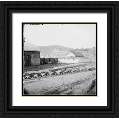 Chattanooga Adams Express Office 1864 Black Ornate Wood Framed Art Print with Double Matting by Lee, Rachel