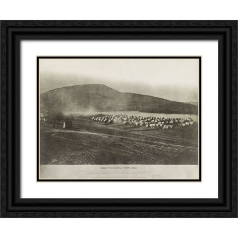 Chattanooga Army of the Cumberland 1864 Black Ornate Wood Framed Art Print with Double Matting by Lee, Rachel