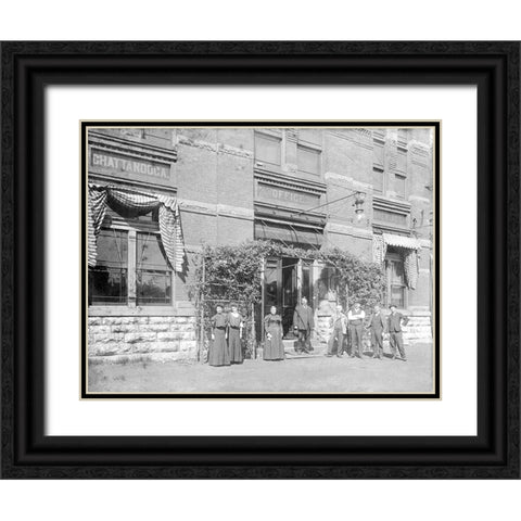 Chattanooga Brewing Company Black Ornate Wood Framed Art Print with Double Matting by Lee, Rachel
