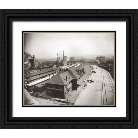 Chattanooga Rail Station 1 Black Ornate Wood Framed Art Print with Double Matting by Lee, Rachel