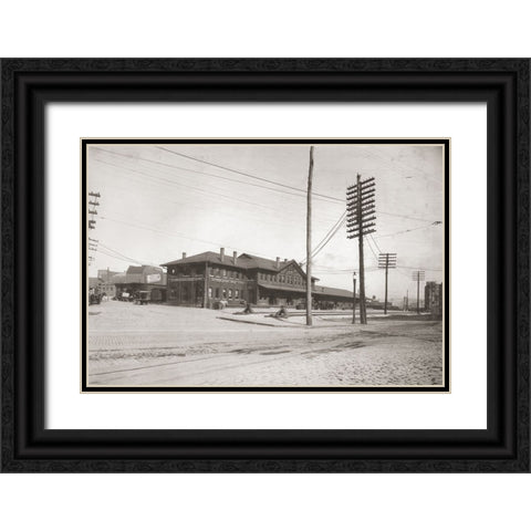 Chattanooga Rail Station 2 Black Ornate Wood Framed Art Print with Double Matting by Lee, Rachel