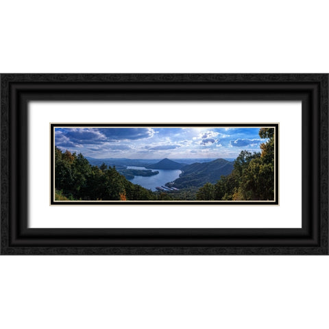 Chilhowee Mountain Pano Black Ornate Wood Framed Art Print with Double Matting by Lee, Rachel