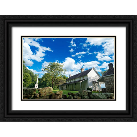Craven House Black Ornate Wood Framed Art Print with Double Matting by Lee, Rachel