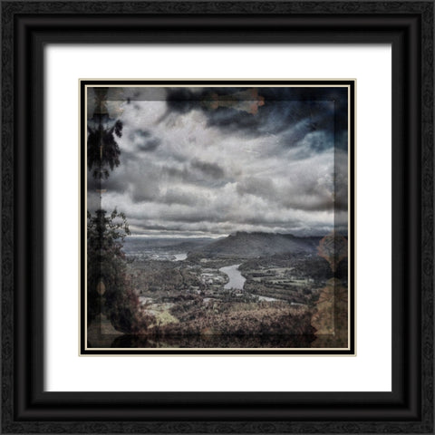Fall View to Lookout DG Type Black Ornate Wood Framed Art Print with Double Matting by Lee, Rachel