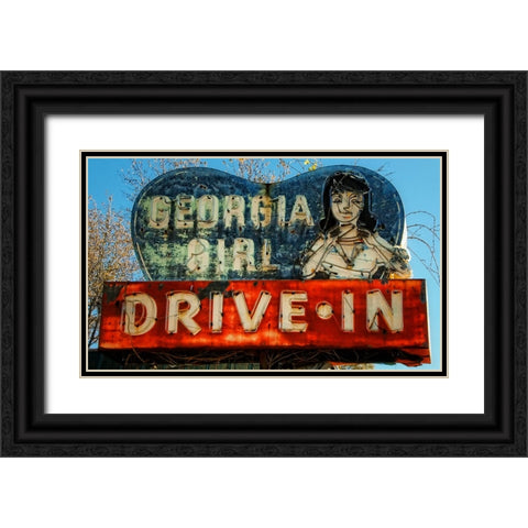 Georgia Girl Drive in Black Ornate Wood Framed Art Print with Double Matting by Lee, Rachel