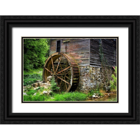 Grist Mill Black Ornate Wood Framed Art Print with Double Matting by Lee, Rachel