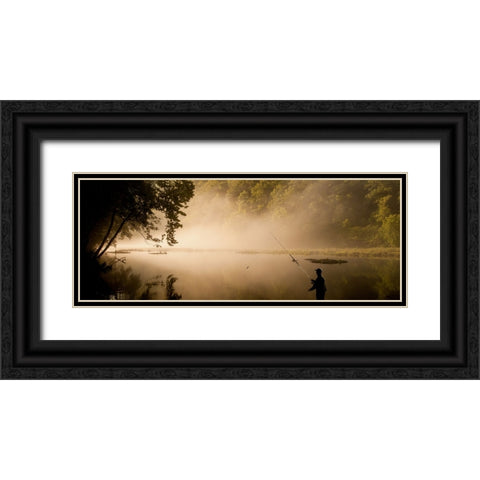 Hiwassee Fishing 2 Black Ornate Wood Framed Art Print with Double Matting by Lee, Rachel