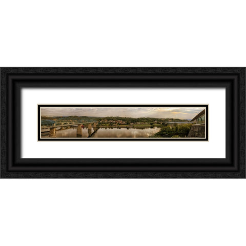 Hunter View Pano Black Ornate Wood Framed Art Print with Double Matting by Lee, Rachel