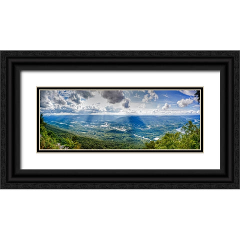 Lookout Valley Pano Black Ornate Wood Framed Art Print with Double Matting by Lee, Rachel
