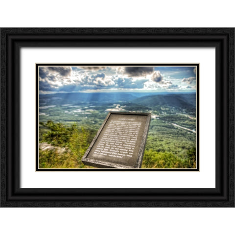 Lookout Valley Plaque Black Ornate Wood Framed Art Print with Double Matting by Lee, Rachel