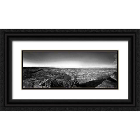 Moc Bend BW Black Ornate Wood Framed Art Print with Double Matting by Lee, Rachel