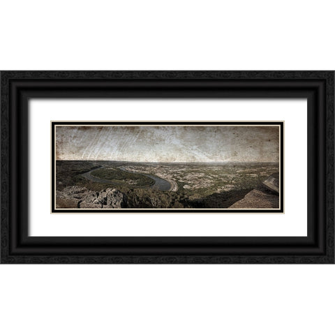 Moc Bend Textured Black Ornate Wood Framed Art Print with Double Matting by Lee, Rachel