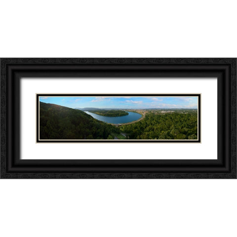 Moccasin Bend Black Ornate Wood Framed Art Print with Double Matting by Lee, Rachel