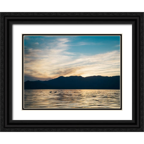 Mountain Lake 25 Black Ornate Wood Framed Art Print with Double Matting by Lee, Rachel