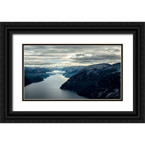 Mountain Lake 27 Black Ornate Wood Framed Art Print with Double Matting by Lee, Rachel