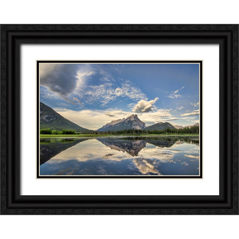 Mountain Lake 34 Black Ornate Wood Framed Art Print with Double Matting by Lee, Rachel