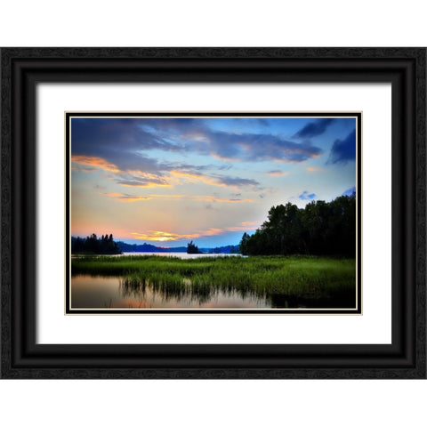 Mountain Lake 9 Black Ornate Wood Framed Art Print with Double Matting by Lee, Rachel