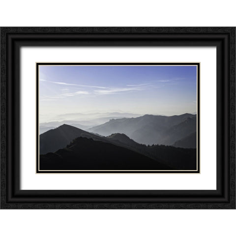 Mountain View 17 Black Ornate Wood Framed Art Print with Double Matting by Lee, Rachel