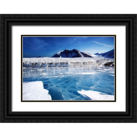 Mountain View 26 Black Ornate Wood Framed Art Print with Double Matting by Lee, Rachel