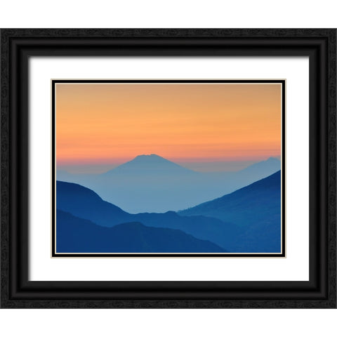 Mountain View 29 Black Ornate Wood Framed Art Print with Double Matting by Lee, Rachel