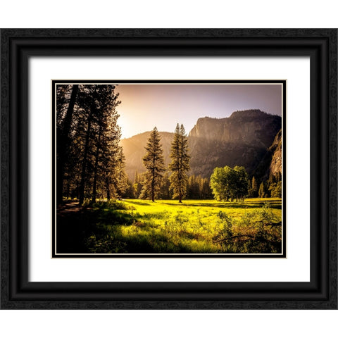 Mountain View 42 Black Ornate Wood Framed Art Print with Double Matting by Lee, Rachel