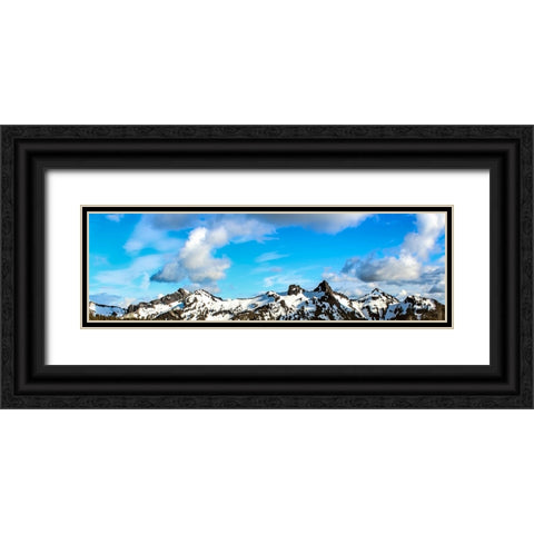 Mountain View 47 Black Ornate Wood Framed Art Print with Double Matting by Lee, Rachel