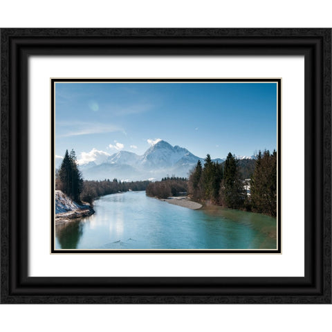 Mountain View 49 Black Ornate Wood Framed Art Print with Double Matting by Lee, Rachel