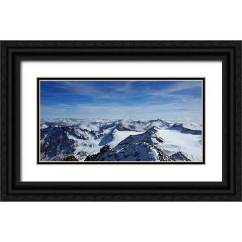 Mountain View 60 Black Ornate Wood Framed Art Print with Double Matting by Lee, Rachel