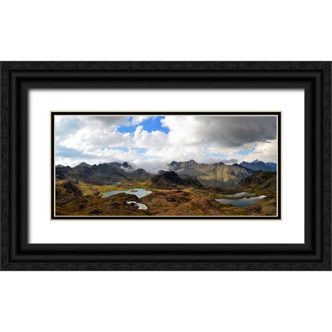Mountain View 65 Black Ornate Wood Framed Art Print with Double Matting by Lee, Rachel