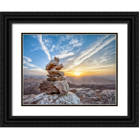 Mountain View 74 Black Ornate Wood Framed Art Print with Double Matting by Lee, Rachel