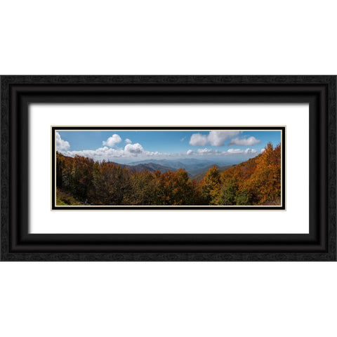 NC Fall Mountains 4 Black Ornate Wood Framed Art Print with Double Matting by Lee, Rachel