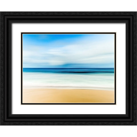 Ocean 10 Black Ornate Wood Framed Art Print with Double Matting by Lee, Rachel