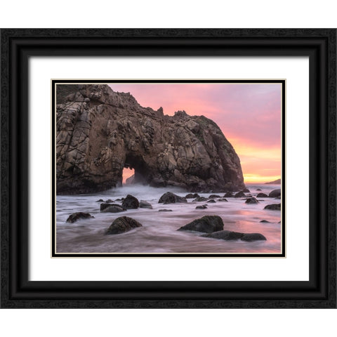 Ocean 11 Black Ornate Wood Framed Art Print with Double Matting by Lee, Rachel