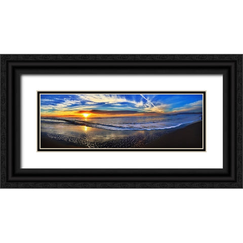 Ocean 23 Black Ornate Wood Framed Art Print with Double Matting by Lee, Rachel