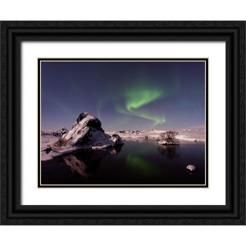 Ocean 40 Black Ornate Wood Framed Art Print with Double Matting by Lee, Rachel