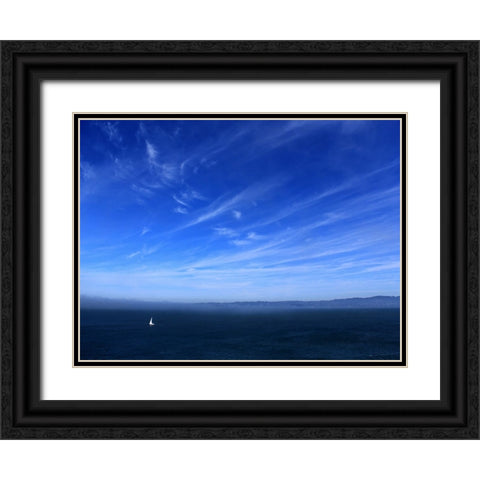 Ocean 51 Black Ornate Wood Framed Art Print with Double Matting by Lee, Rachel