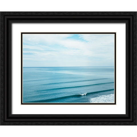Ocean 52 Black Ornate Wood Framed Art Print with Double Matting by Lee, Rachel
