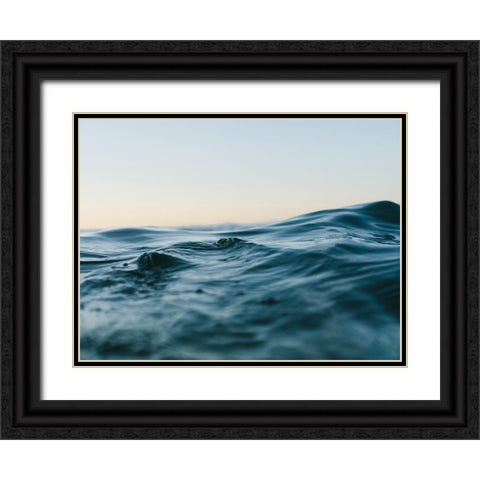 Ocean 60 Black Ornate Wood Framed Art Print with Double Matting by Lee, Rachel