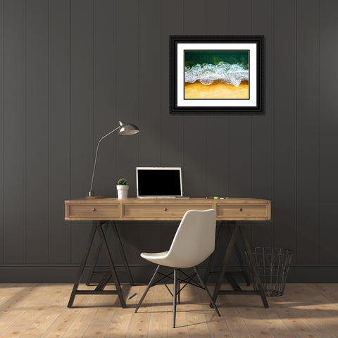 Ocean 61 Black Ornate Wood Framed Art Print with Double Matting by Lee, Rachel