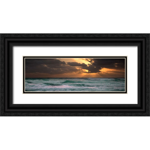 Ocean 9 Black Ornate Wood Framed Art Print with Double Matting by Lee, Rachel